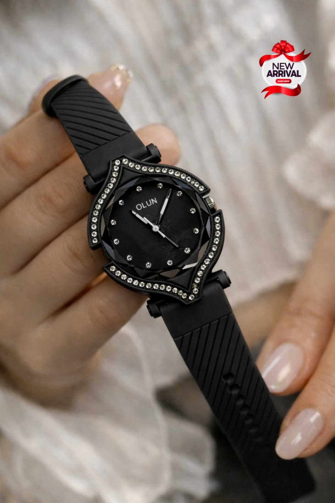NEW LADIES RUBBER STRAP WATCH