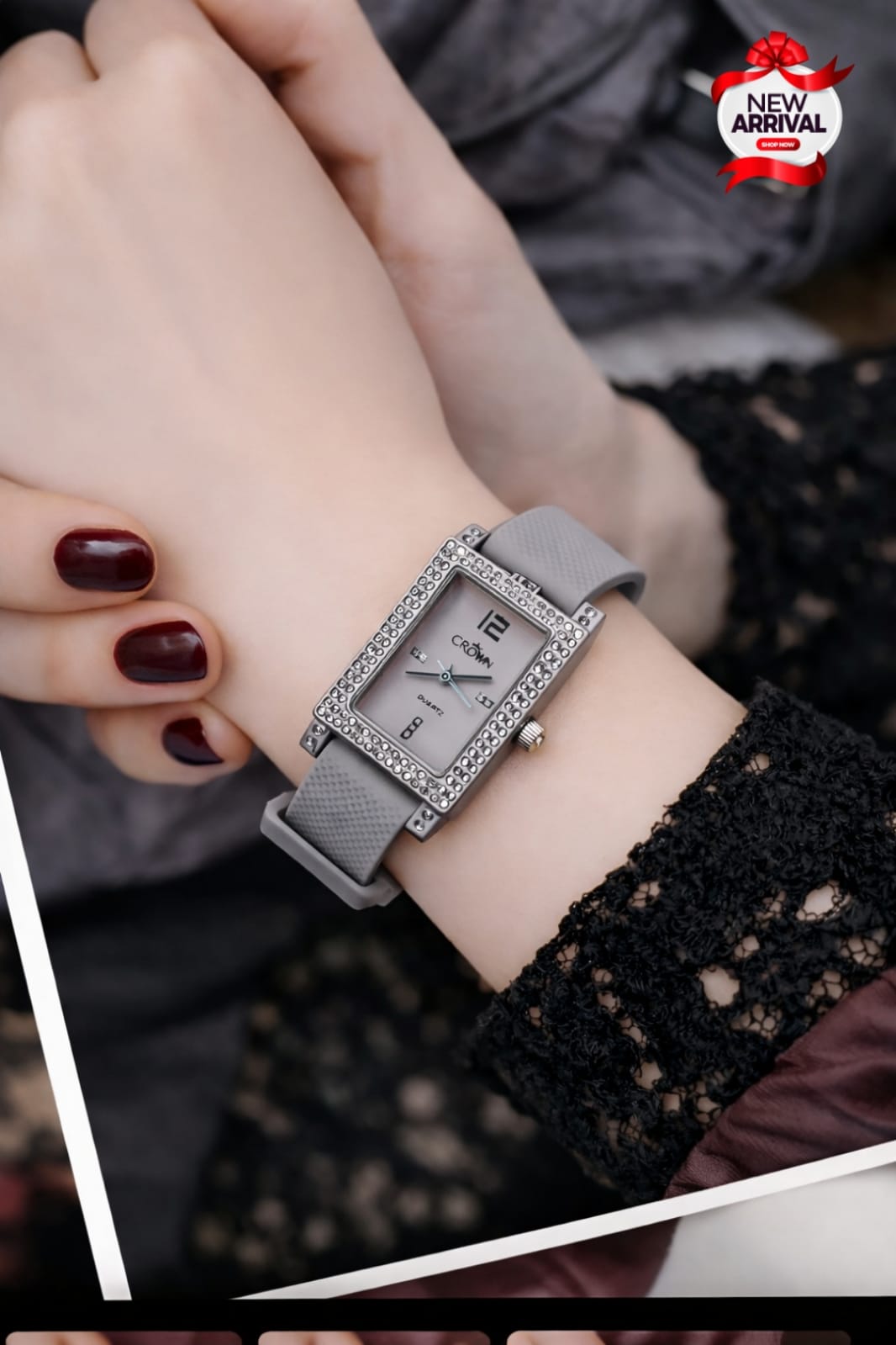 NEW LADIES RUBBER STRAP WATCH