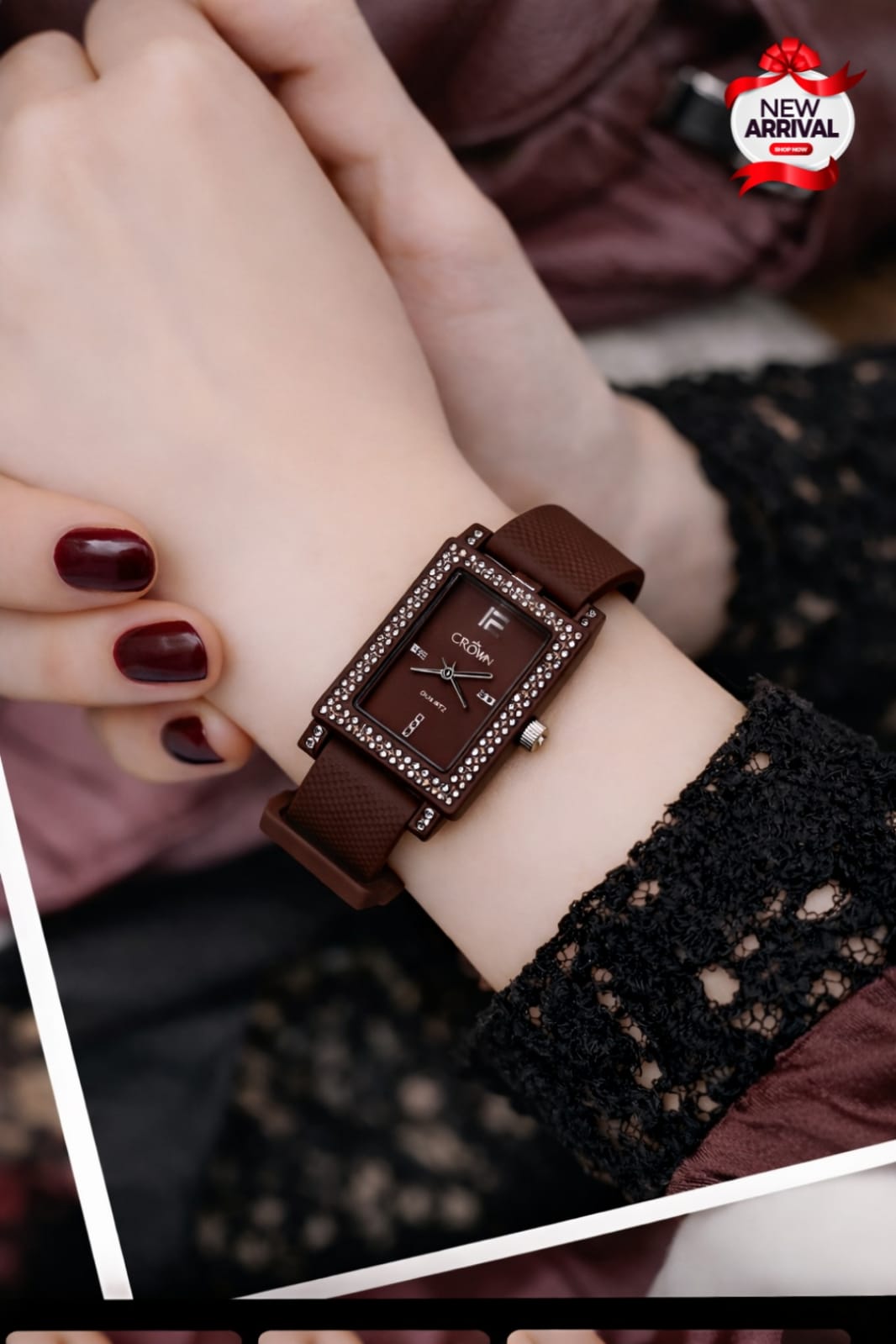 NEW LADIES RUBBER STRAP WATCH