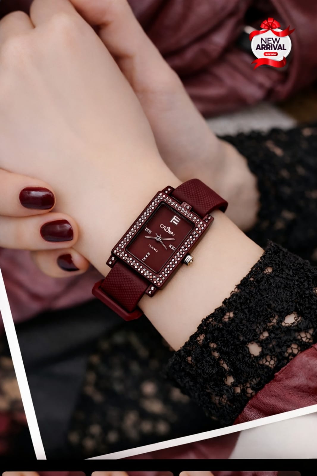 NEW LADIES RUBBER STRAP WATCH